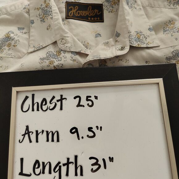 Howler Bros Brothers Shirt Mens XL Pearl Snap Vintage Floral Western Shirt - Picture 6 of 6